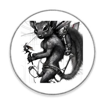 Series: Monster of mind - Round  fridge magnet - white - Front