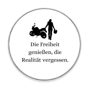 Die Freiheit genießen - Runder Kühlschrankmagnet - Weiß - Vorne