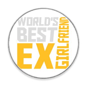 worlds best ex girlfriend - Runder Kühlschrankmagnet - Weiß - Vorne