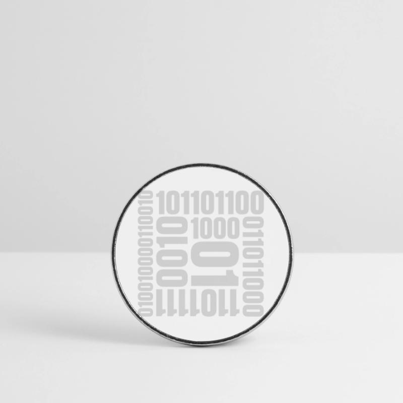 Binary Code Program Language Round  fridge magnet