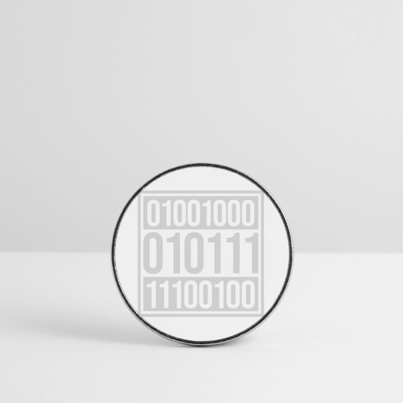 Binary Code Program Language Round  fridge magnet