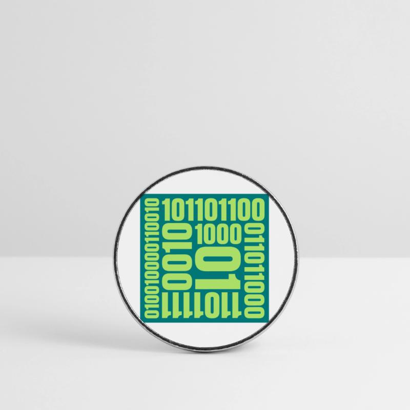 Binary Code Program Language Round  fridge magnet