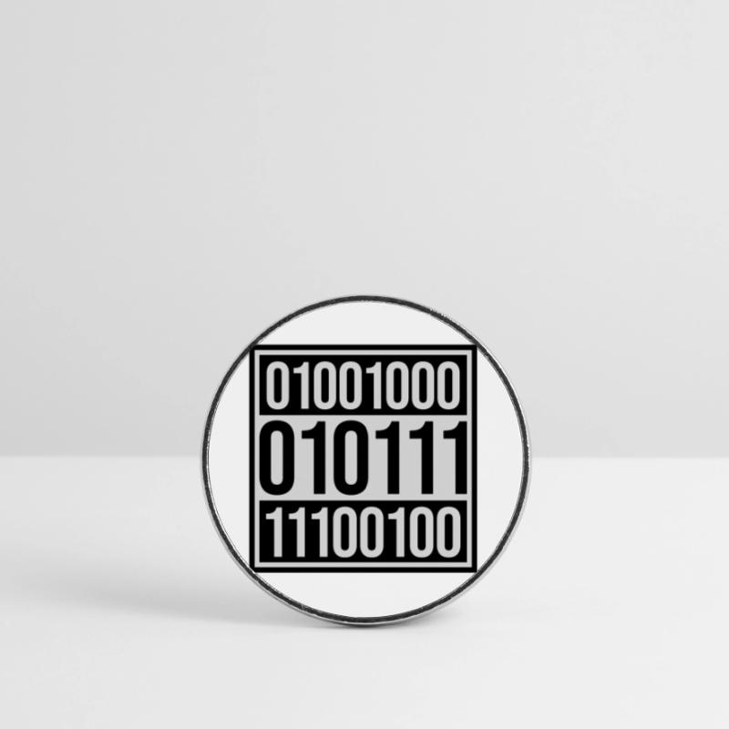 Langage de programme de code binaire Magnet rond