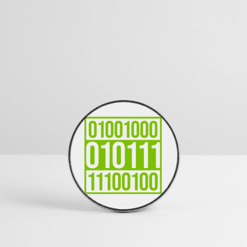 Langage de programme de code binaire Magnet rond