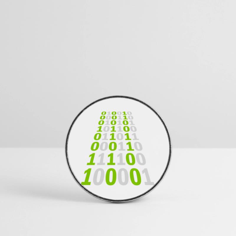 Langage de programme de code binaire Magnet rond