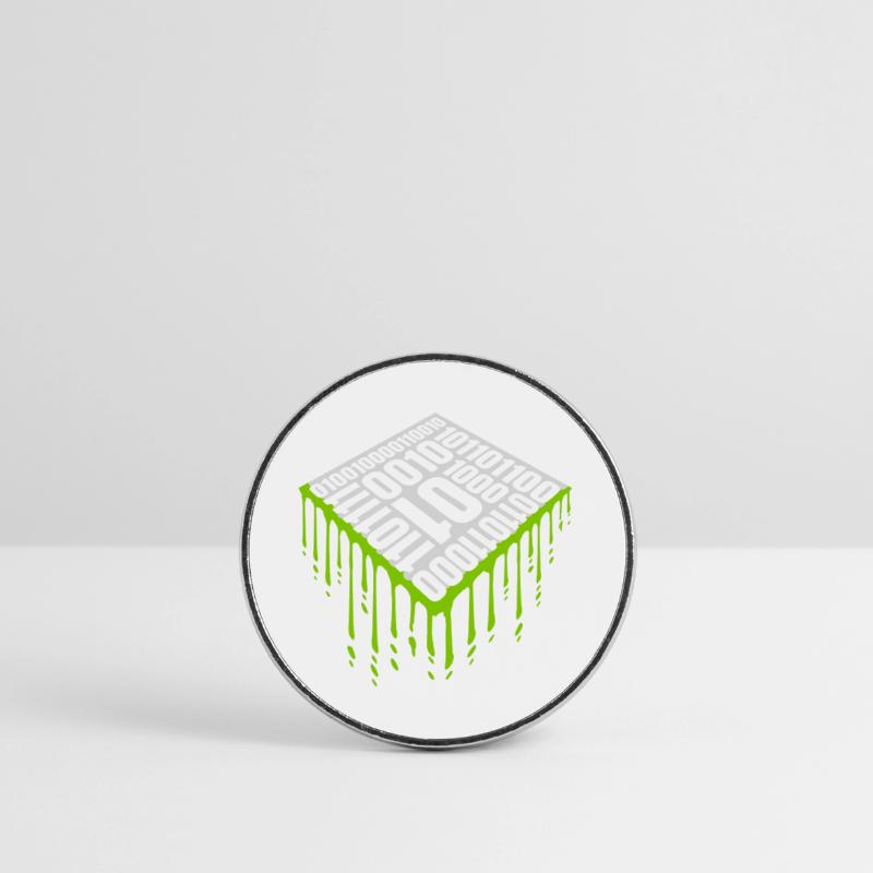 Binary Code Program Language Round  fridge magnet