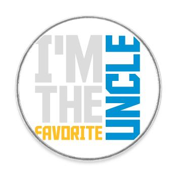 at The Favorite Uncle - Round  fridge magnet - white - Front