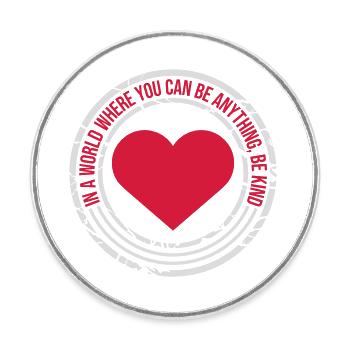 you can be kind - Runder Kühlschrankmagnet - Weiß - Vorne