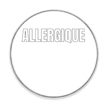 Allergique à Macron - Magnet rond - blanc - Devant