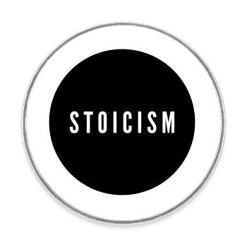 Stoicism - Round  fridge magnet - white - Front
