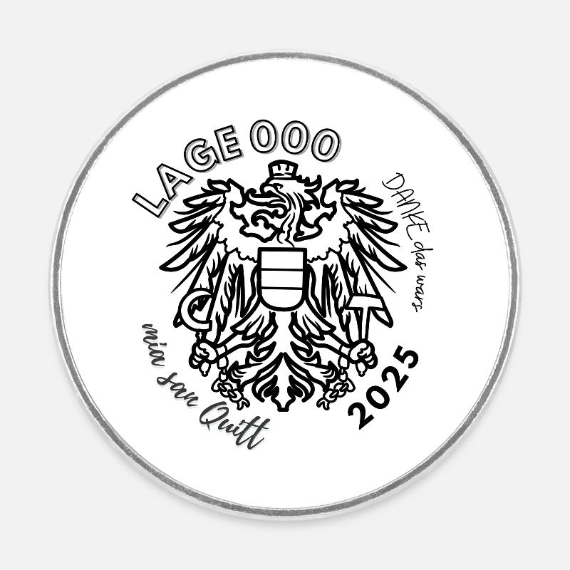 Abrüstung Bundesheer - Runder Kühlschrankmagnet - Weiß