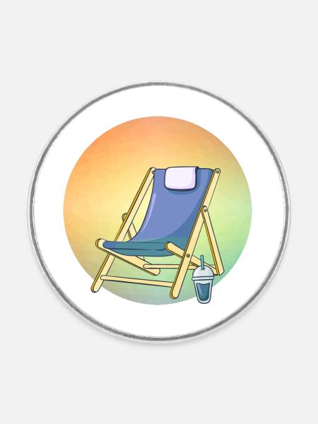 Chill ma Digga - Runder Kühlschrankmagnet - Weiß