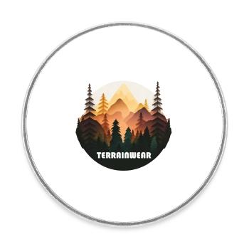 Forest Design, Forest, Nature lover - Round  fridge magnet - white - Front