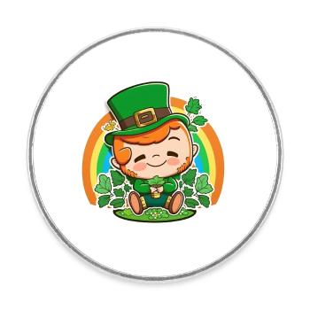 Saint Patrick’s Day Feiertag Sticker - Runder Kühlschrankmagnet - Weiß - Vorne
