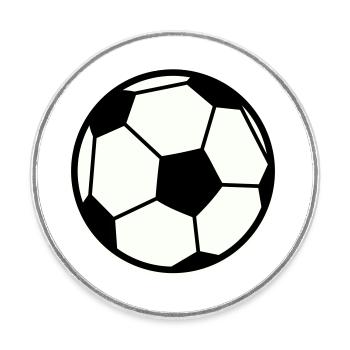 football - Round  fridge magnet - white - Front