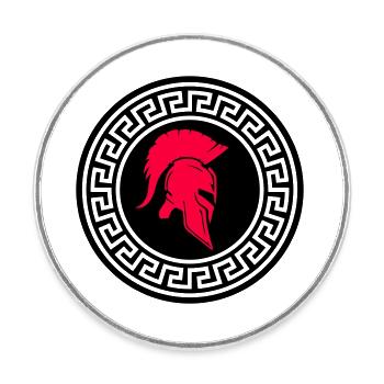 Spartan 01 - Magnet rond - blanc - Devant
