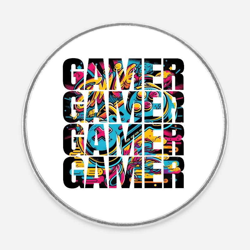 Améliorez votre garde-robe avec ce t-shirt de jeu! - Magnet rond - blanc