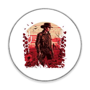 Un tireur cool - Magnet rond - blanc - Devant