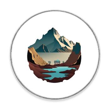 SURREAL - Round  fridge magnet - white - Front