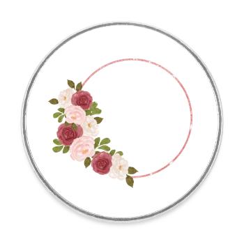 Demoiselle d'honneur - Magnet rond - blanc - Devant