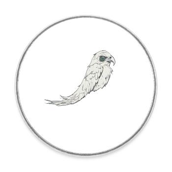 You Bird - Round  fridge magnet - white - Front