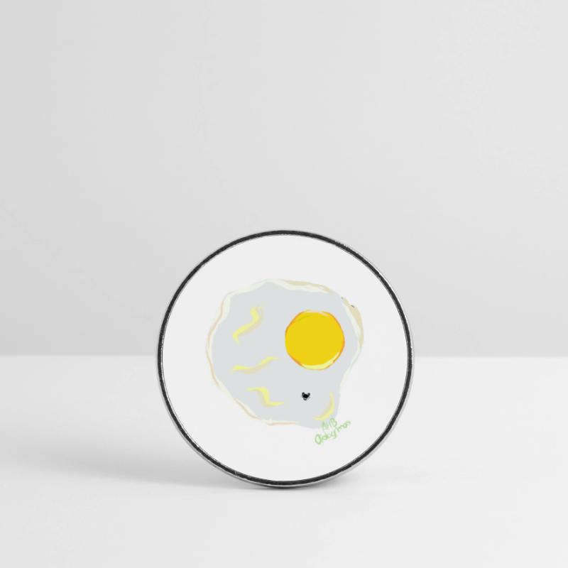 FRIED EGG v fly Round  fridge magnet