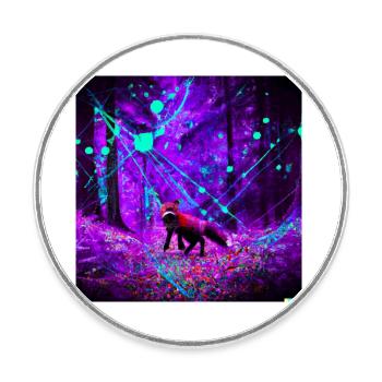 Psy Forest - Runder Kühlschrankmagnet - Weiß - Vorne