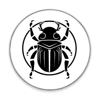 Insekten Krabbeltiere Arthropoden - Runder Kühlschrankmagnet - Weiß - Vorne