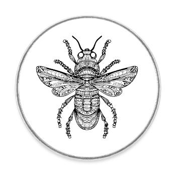 Insekten Krabbeltiere Arthropoden - Runder Kühlschrankmagnet - Weiß - Vorne