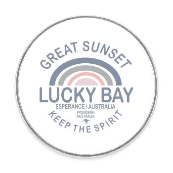 LUCKY BAY - Round  fridge magnet - white - Front