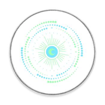 Creative logo - Round  fridge magnet - white - Front