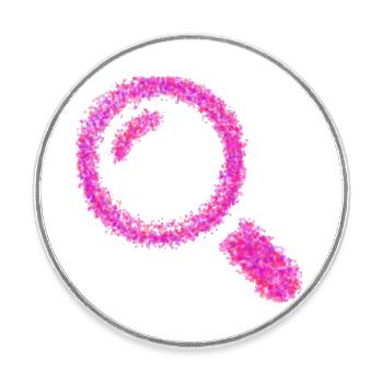 Zoom avant T-shirt - Magnet rond - blanc - Devant