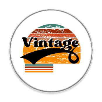 Vintage 1947 - Round  fridge magnet - white - Front