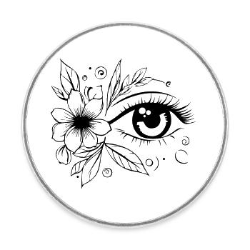 Auge Augen Augenarzt - Runder Kühlschrankmagnet - Weiß - Vorne