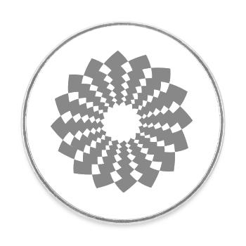 om sign chakra flower spirit grey universe - Round  fridge magnet - white - Front