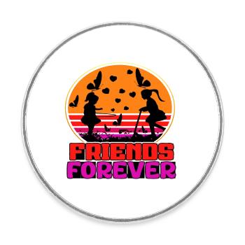 Friends Forever - Round  fridge magnet - white - Front