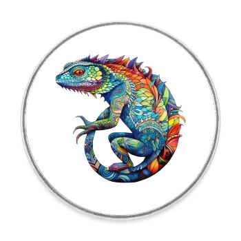 lizzard_art - Runder Kühlschrankmagnet - Weiß - Vorne
