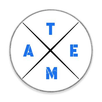 team - Runder Kühlschrankmagnet - Weiß - Vorne