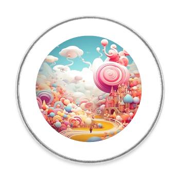 Découvertes oniriques : aventures créatives - Magnet rond - blanc - Devant