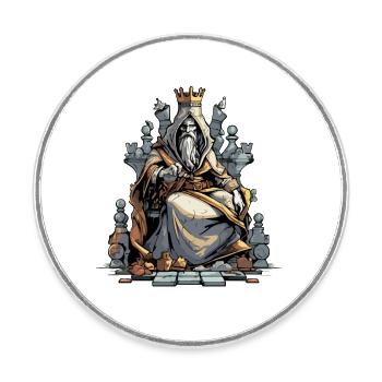The Eurist King - Round  fridge magnet - white - Front