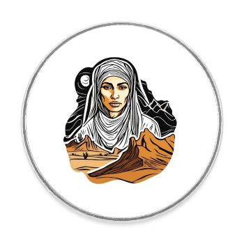 Desert Girl - Runder Kühlschrankmagnet - Weiß - Vorne