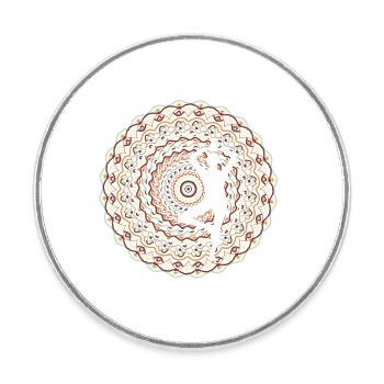 Female Mandala - Round  fridge magnet - white - Front