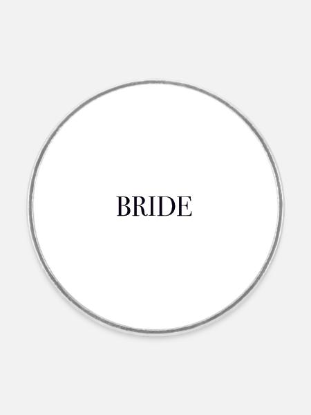 Bride - Runder Kühlschrankmagnet - Weiß