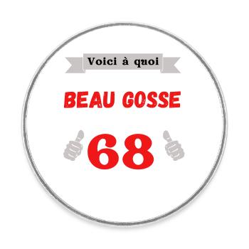 This Looks Like A Handsome 68-Year-Old Kid - Round  fridge magnet - white - Front