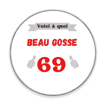 This Is What A Handsome 69-Year-Old Looks Like - Round  fridge magnet - white - Front
