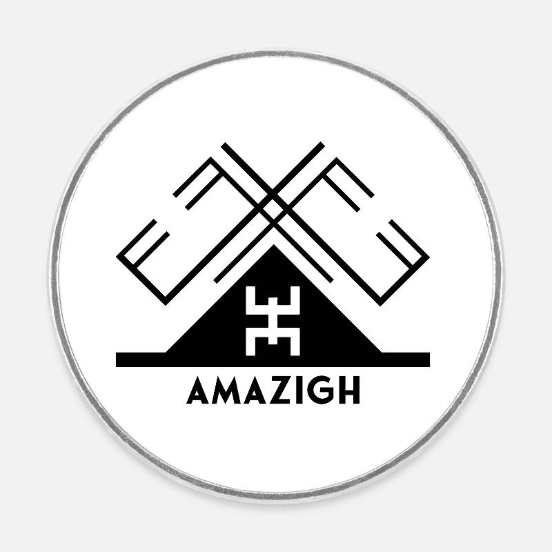 Amazigh - Round fridge magnet - white