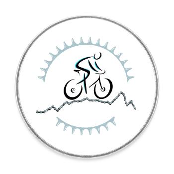 Professional cyclist - Round  fridge magnet - white - Front