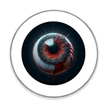 EYE, Ghost, Fear, Gruesome, Nightmare, Black Magic - Round  fridge magnet - white - Front