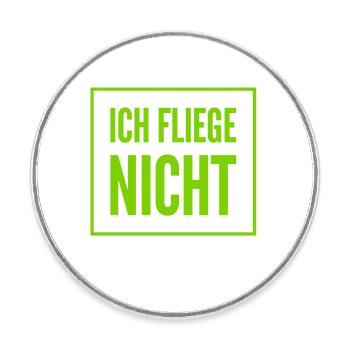 ich habe Flugangst - Runder Kühlschrankmagnet - Weiß - Vorne