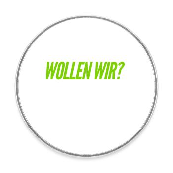 hast du Bock? - Runder Kühlschrankmagnet - Weiß - Vorne